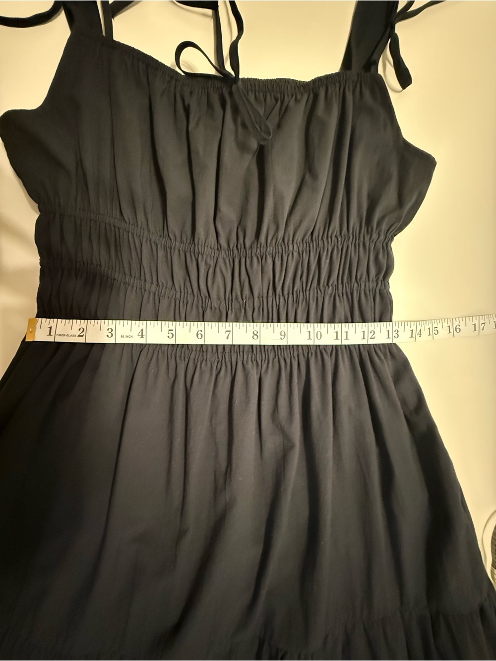 Petal & Pup Ione Maxi Dress Black Smocked Tie Strap Cotton NWT Size M - Picture 9 of 11